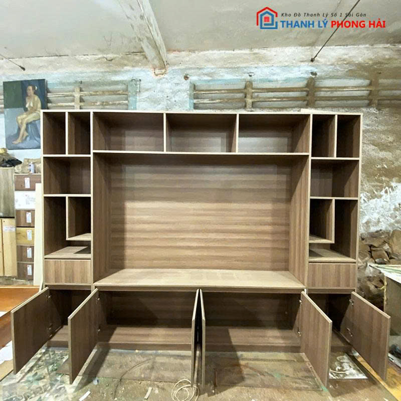 tu-trung-bay-go-mdf-hang-ton-2 Tủ Trưng Bày Gỗ MDF Hàng Tồn Kho Mới 99%