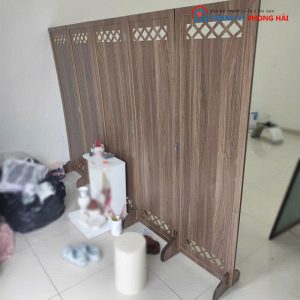 Vách Ngăn Gỗ 4 Cánh 2m5 Xếp Gọn Cũ
